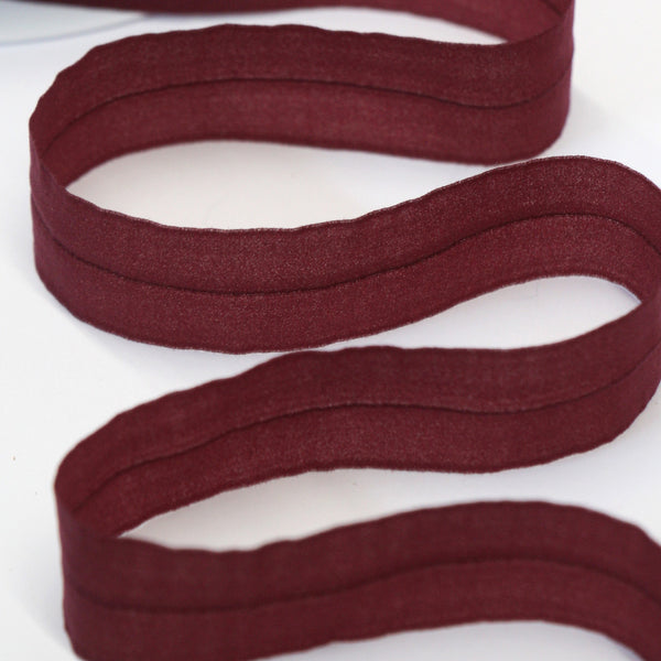 24mm Mousseline Fold Over Elastic - Wine