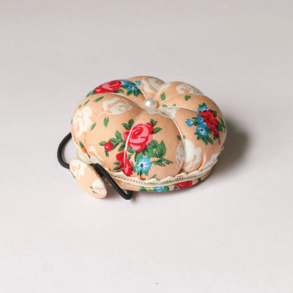Wrist Pin Cushion - Apricot Floral
