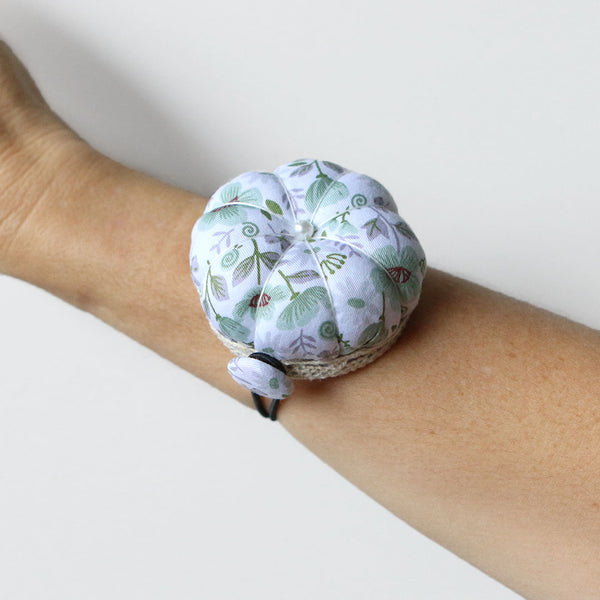 Wrist Pin Cushion - White Floral