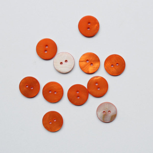 2-Hole Shell Buttons - Assorted Colours