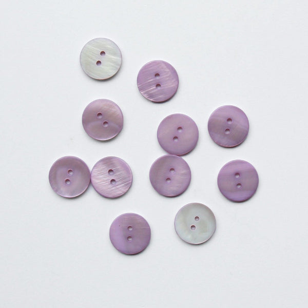 2-Hole Shell Buttons - Assorted Colours