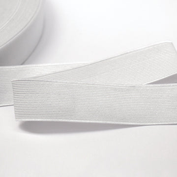 Knitted Non-Roll Elastic (32mm) - White