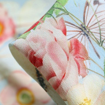 Remnant of Butterflies On Blue Washed Silk CDC