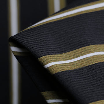 White, Khaki On Navy Knit