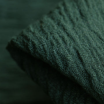 Lisbon Forest Crinkle Linen