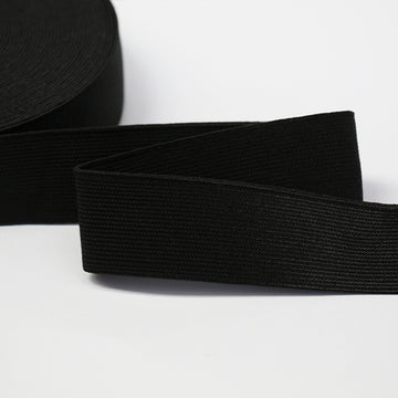 Knitted Non-Roll Elastic (32mm) - Black