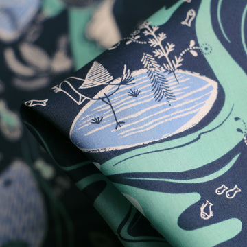 Sea Garden Teal Liberty Tana Lawn™