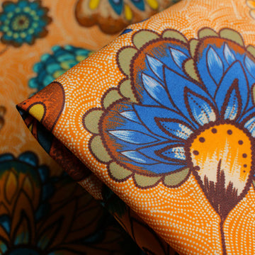 Carmen Orange Viscose Poplin