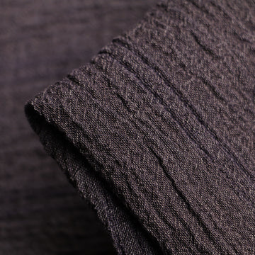 Double Line Dark - Crinkle Linen