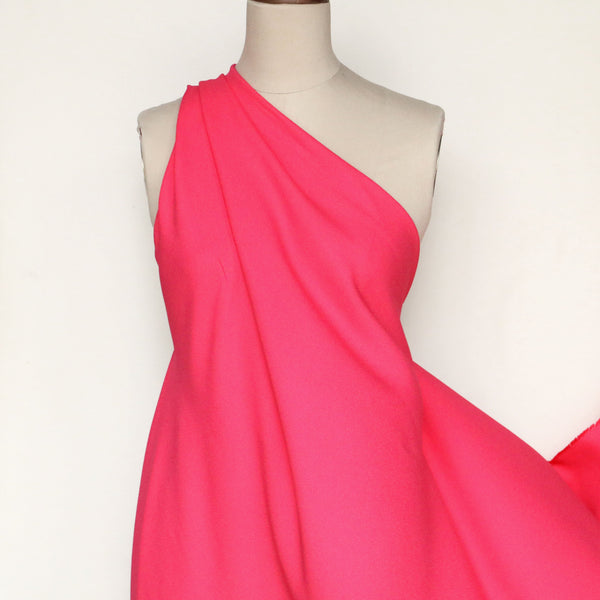 Think Hot Pink Viscose Crepe