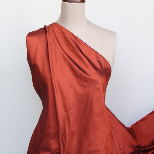 Burnt Orange Silk Dupion