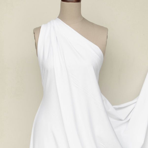 Middle White Stretch Cotton Jersey