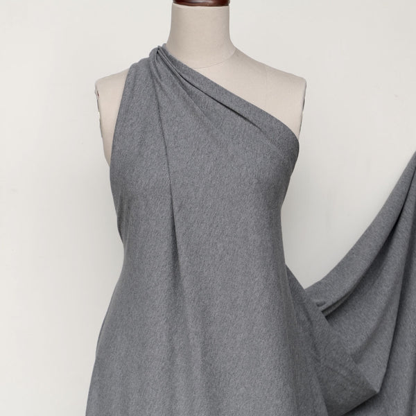 Middle Stretch Grey Melange Cotton Jersey