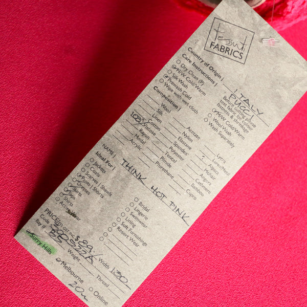 Think Hot Pink Viscose Crepe