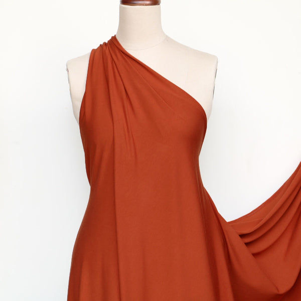 Bamboo Jersey Knit - Rust (265gsm)