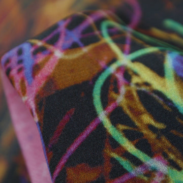 Neon Squiggle - Crepe de Chine