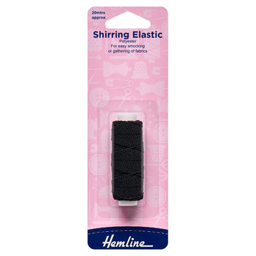 Hemline - Black Shirring Elastic