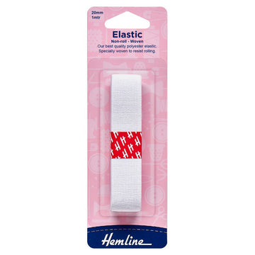 Hemline 20mm Non Roll Elastic x 1mtr