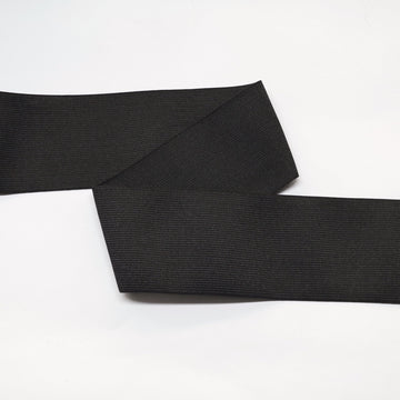 Knitted Non-Roll Elastic (75mm) - Black