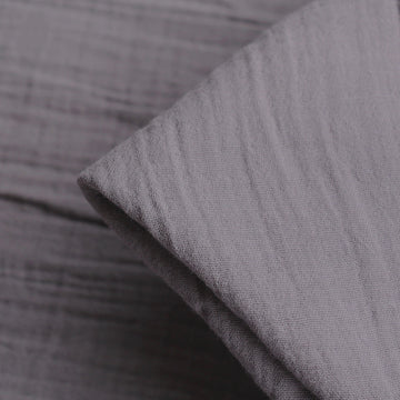 Tumbled Grey Double Gauze