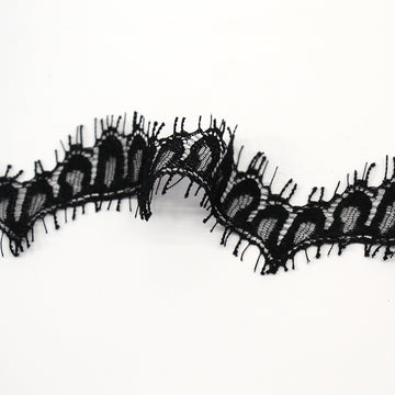 Scalloped Black Lace Trim