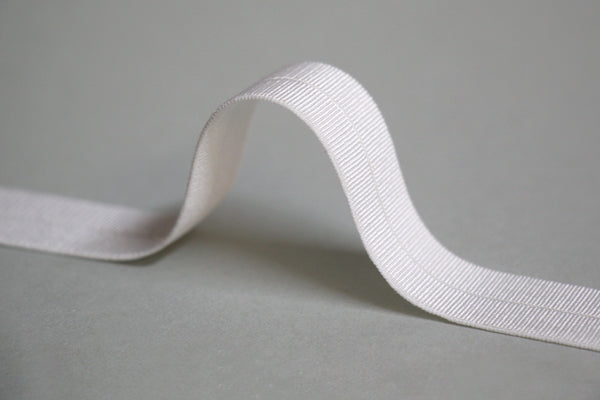 18mm Stretch Fold-Over Binding - Ivory