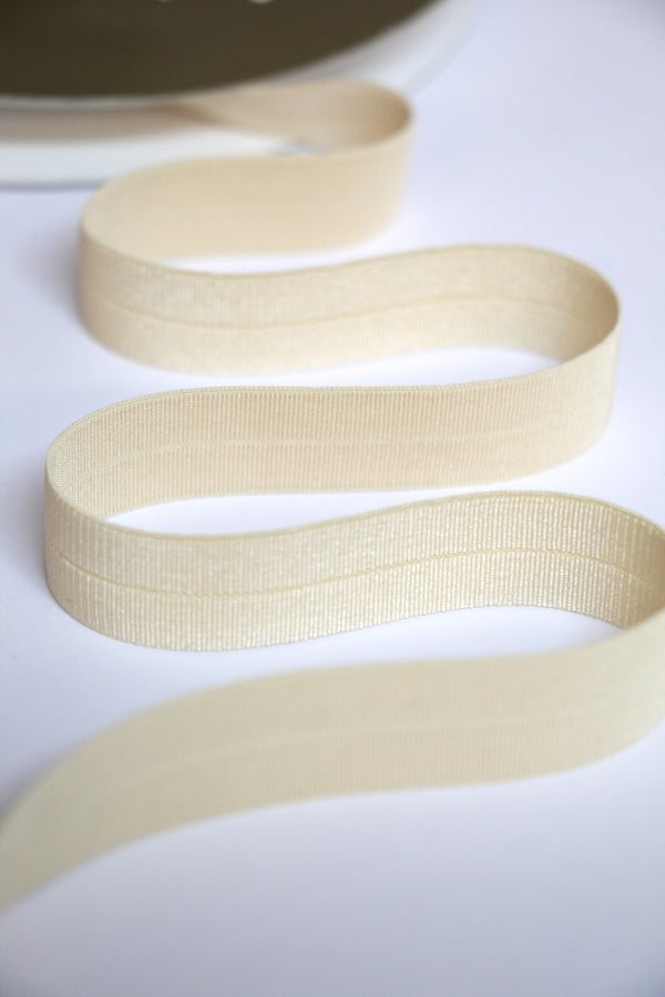 18mm Stretch Fold-Over Binding - Beige