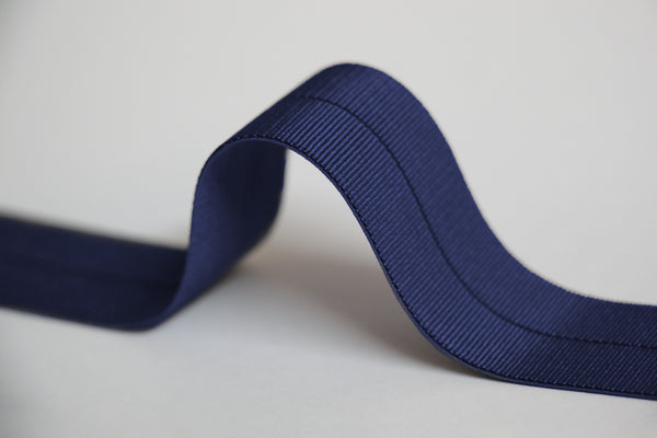 24mm Stretch Fold-Over Binding - Navy