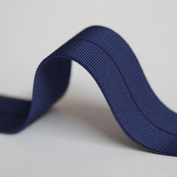24mm Stretch Fold-Over Binding - Navy
