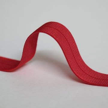 18mm Stretch Fold-Over Binding - Real Red