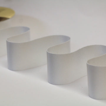 40mm Grosgrain Ribbon - White