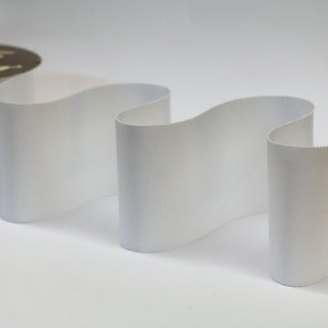 75mm Grosgrain Ribbon - White