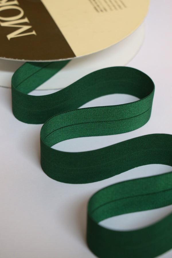 18mm Stretch Fold-Over Binding - Bottle Green
