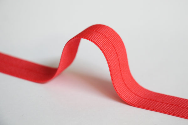 18mm Stretch Fold-Over Binding - Coral