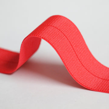 24mm Stretch Fold-Over Binding - Coral