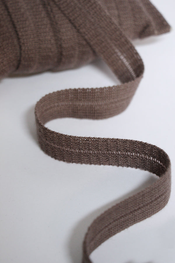22mm Wool Binding - Mushroom Brown