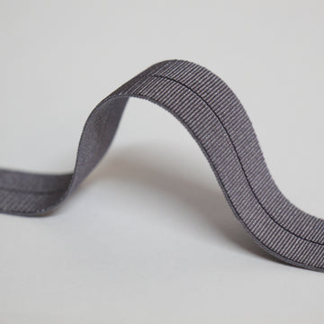 18mm Stretch Fold-Over Binding - Mid Grey
