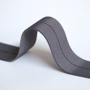 24mm Stretch Fold-Over Binding - Mid Grey