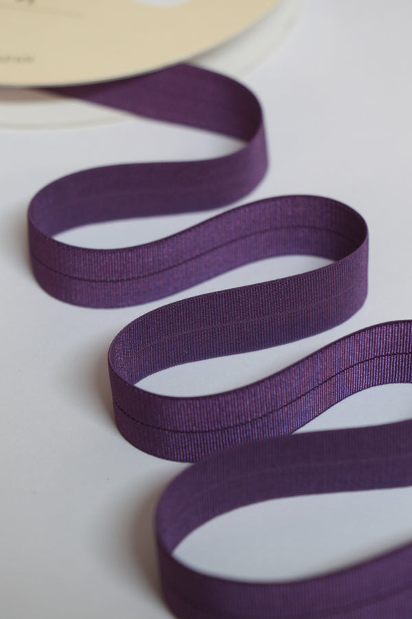18mm Stretch Fold-Over Binding - Purple