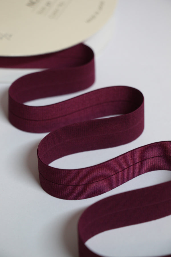 24mm Stretch Fold-Over Binding - Bordeaux