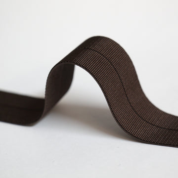 24mm Stretch Fold-Over Binding - Chocolate Brown