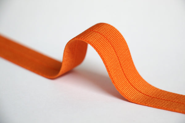 18mm Stretch Fold-Over Binding - Orange