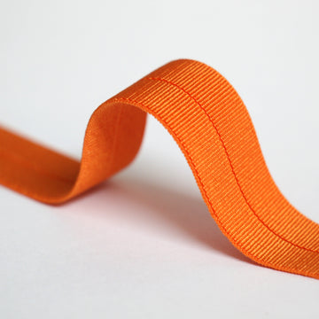 18mm Stretch Fold-Over Binding - Orange