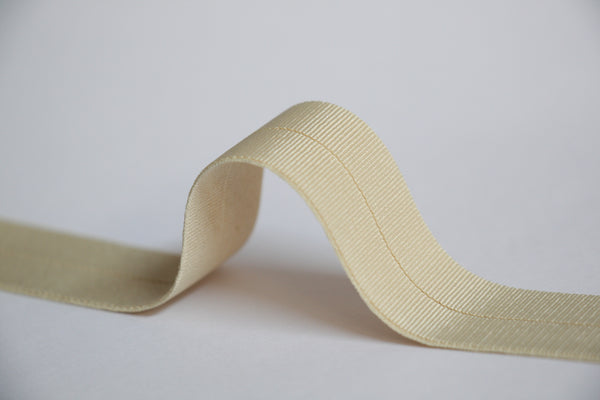 24mm Stretch Fold-Over Binding - Beige