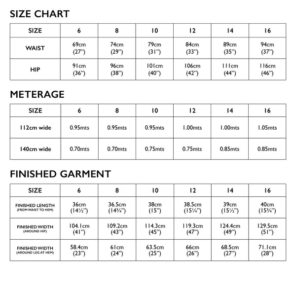 Esther Shorts Pattern