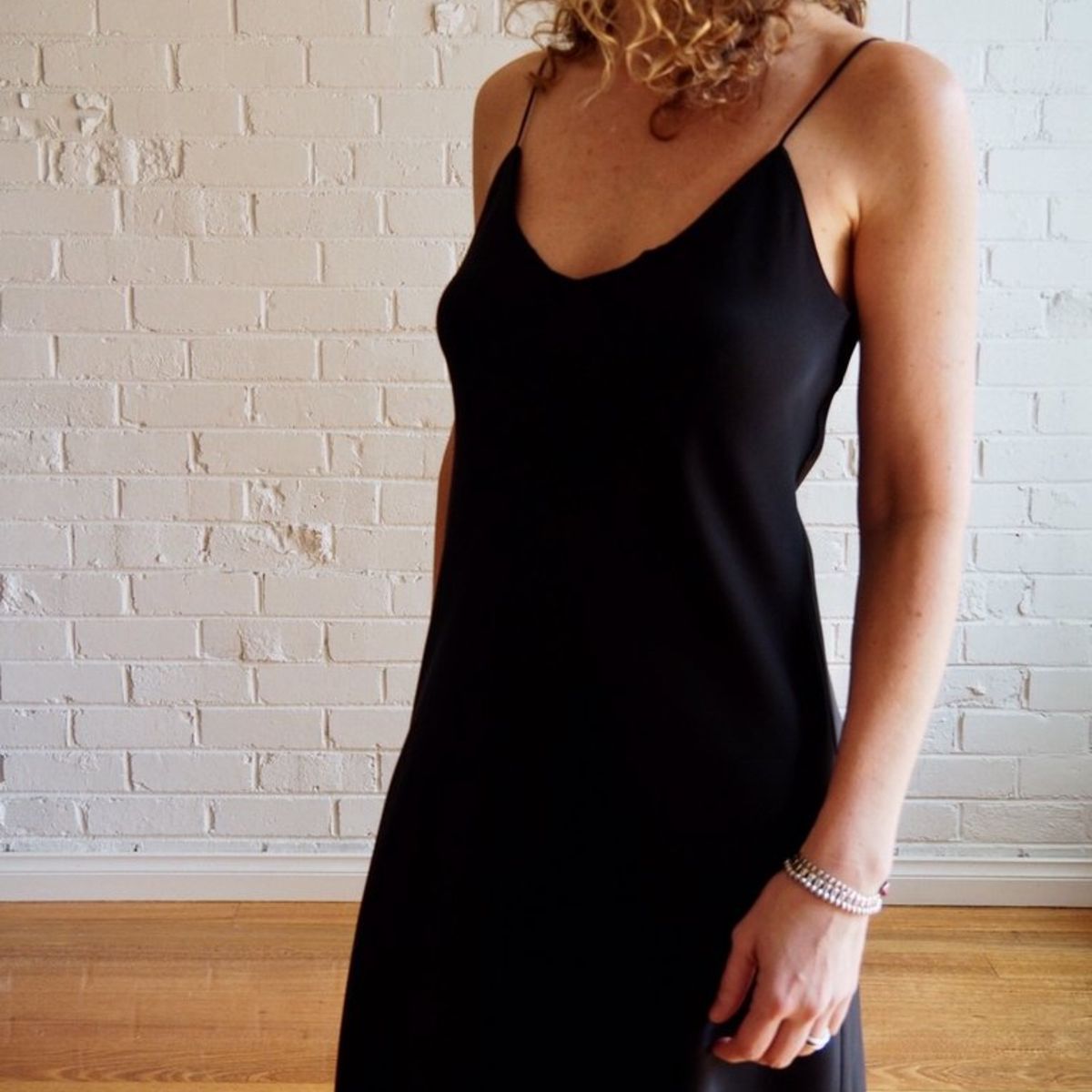 Patterned slip dress top