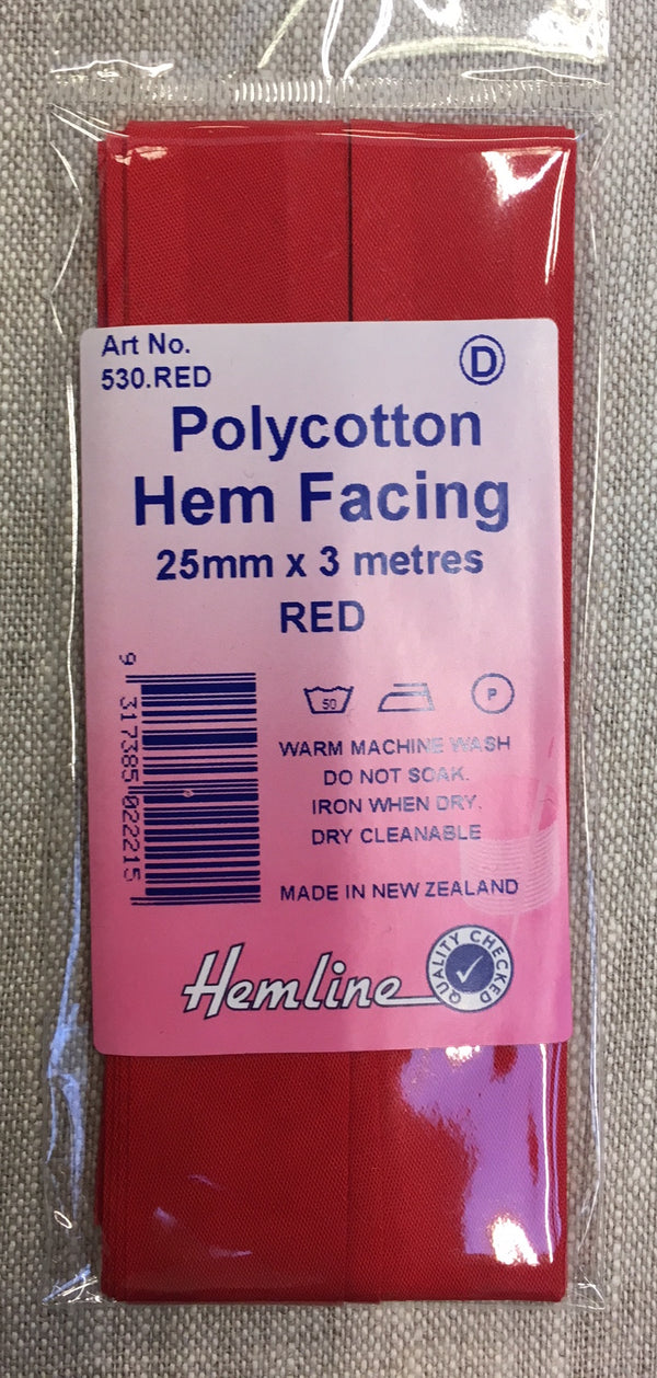 Hem Facing - Red