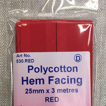Hem Facing - Red