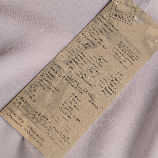 Gette Dove Silk Georgette