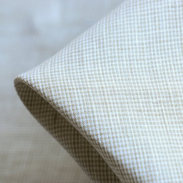 Varenna Check Linen - String/White